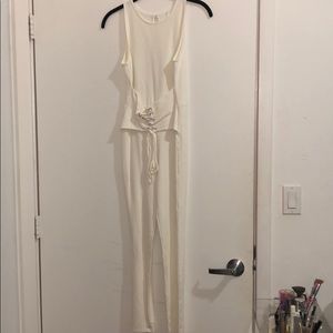 Off white colored jumper.